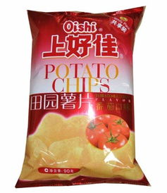 经典滋味 上好佳田园番茄薯片90g四连包测评